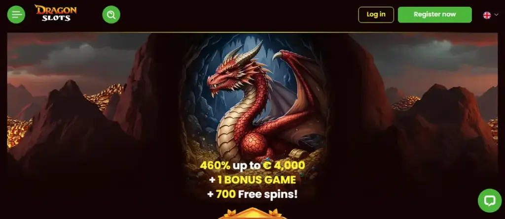 DragonSlots welcome offer: 460% up to EUR 4,000 plus 700 free spins