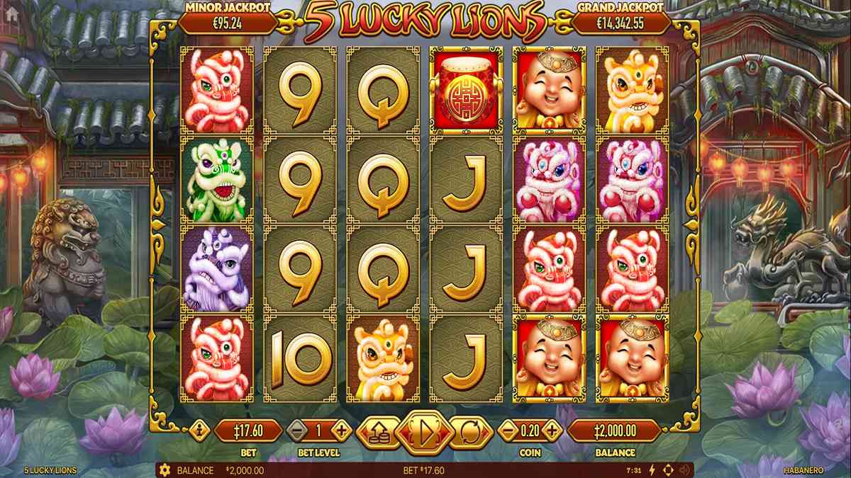5 Lucky Lions gameplay screenshot