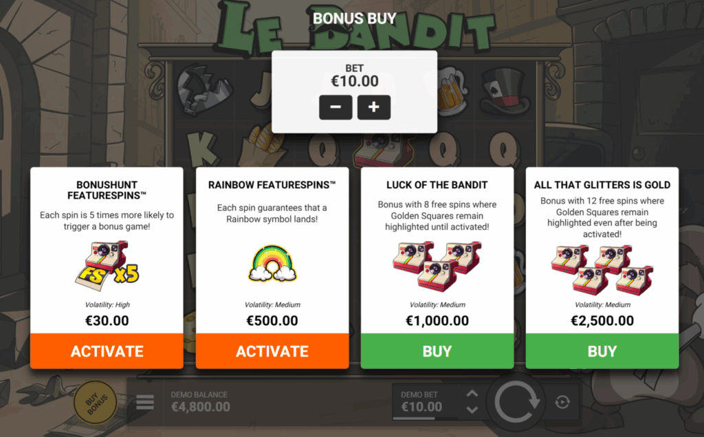 Le Bandit gameplay screenshot