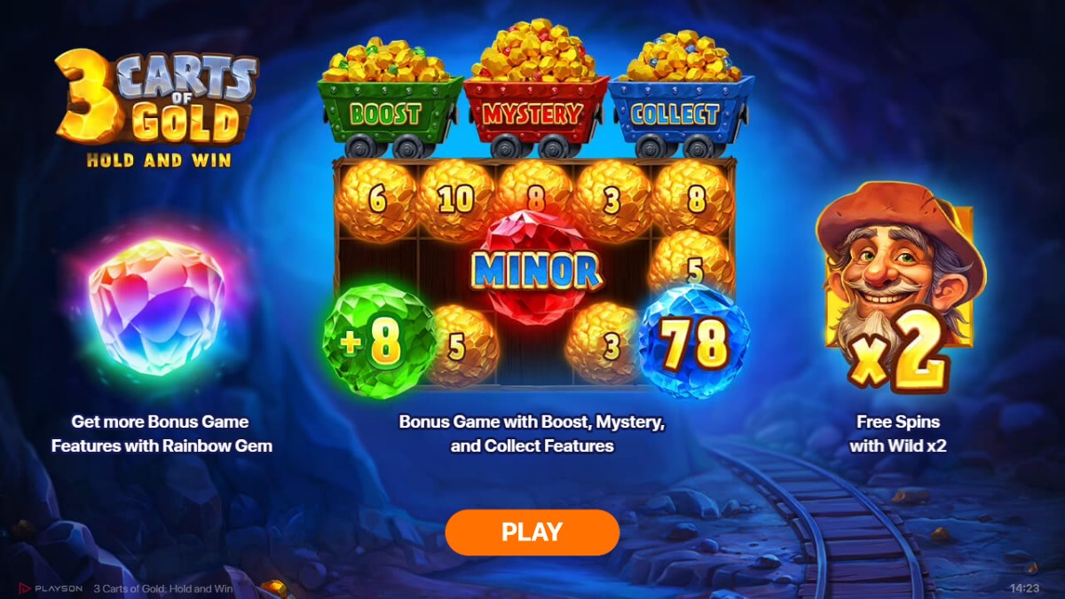 3 Carts of Gold: Hold and Win slot by Playson