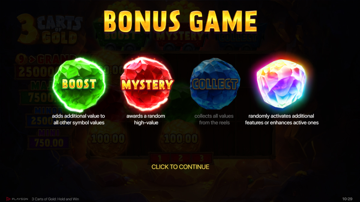 3 Carts of Gold: Hold and Win gameplay screenshot
