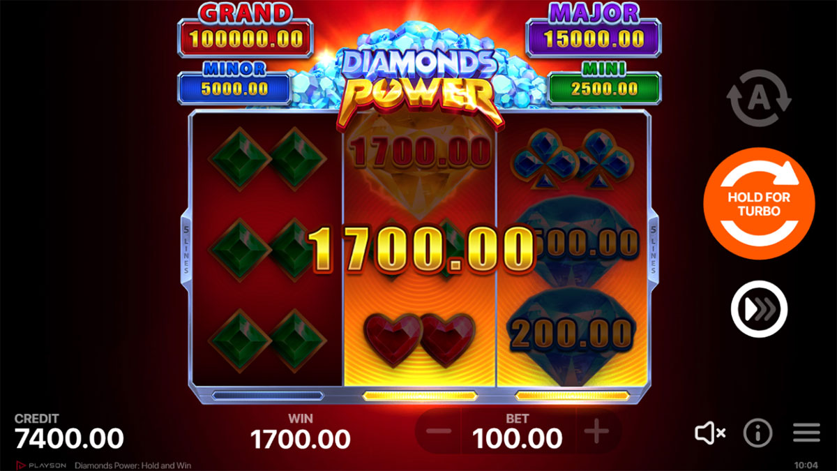 Diamonds Power: Hold and Win gameplay screenshot
